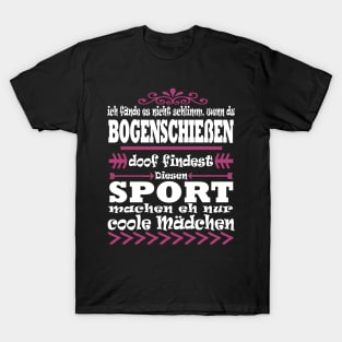 Bogenschießen Zielscheibe Mädchen Bogen T-Shirt